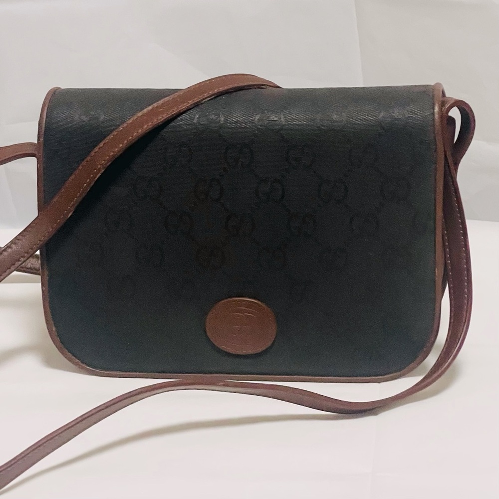 Gucci Black and Brown Crossbody Bag